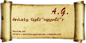 Antaly Gyöngyvér névjegykártya